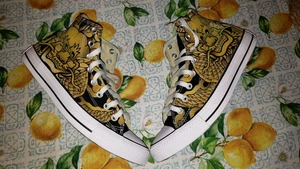 Rare Converse Chuck Taylor All Star High Top Bruce Lee Jeet Kune Do Mens 12 - Picture 1 of 16