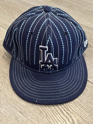 Los Angeles Dodgers 59 Fifty Baseball Cap Hat Blue White Stitch 7 3/4 Fitted MLB - Image 1 of 4