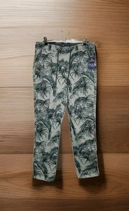 American Rag Mens Printed Slim Fit Chino Pants Green/ Blue Aqua Chill Size M NWT - Picture 1 of 12