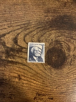 Frank Lloyd Wright Vintage 2c Stamp 1965 - Image 1 of 2