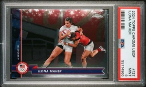 2024 Topps Chrome Olympics ILONA Maher Rugby Dancing W/stars PSA 9 Bristol Bears - Picture 1 of 2