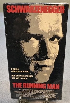 The Running Man (VHS 1988 Vestron) Stephen King Arnold Schwarzenegger orignal - Image 1 of 2