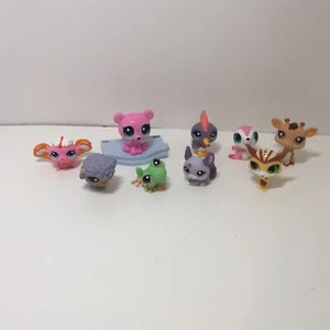 9 verschiedene Littlest Pet Shop Figuren Vogel Robbe Katze Igel Frosch Giraffe  - Bild 1 von 9