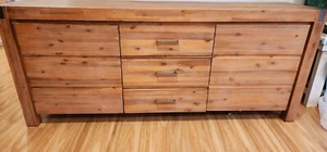 Solid Timber Buffet Sideboard Cabinet - Picture 1 of 3