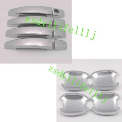 Cubierta de tazón de manija de puerta plateada ABS para Chevrolet Captiva Sport 2008-2015 12 unidades Foto 1 de 2