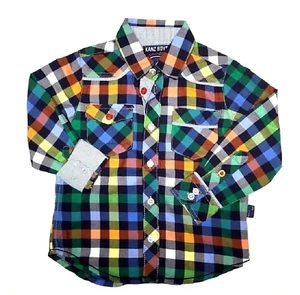 KANZ Baby Boys Button-Down Checkered Long Sleeve - Picture 1 of 1