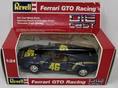 1988 Revell Ferrari GTO Blue 1:24 Die Cast Metal Model code 8605 - Image 1 of 3
