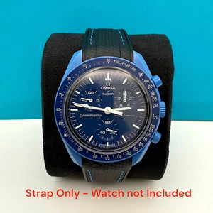 Omega X Swatch MoonSwatch Mission to Neptune - Cinturino orologio nero/blu - Foto 1 di 9