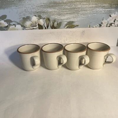  Tazas de café Noritake de gres "Madera Ivory" #8474 ~ Juego de 4 Foto 1 de 4