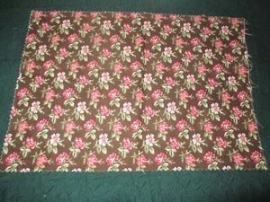Fabric Concord House "3-Tone Pink Floral" also White Flower & Olive Leaf $1.25 - Picture 1 of 3