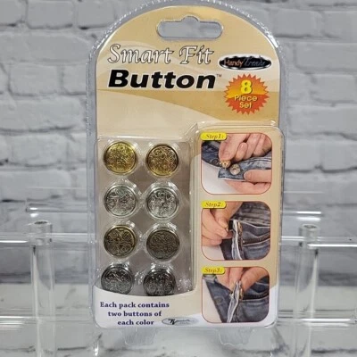 Handy Trends Smart Fit Button- Fix Popped Off Jeans Pants Shorts 8 Piece Set - Image 1 of 4