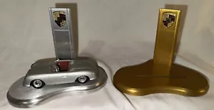 Vintage Porsche Silber Händler Display 356 Roadster & Extra Gold Display Stand. - Bild 1 von 12