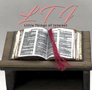 1:24 Scale BIBLE *OPEN BOOK* Dollhouse Book Miniature Book 1/2" Scale - Picture 1 of 6