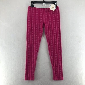 Tucker+Tate Leggings Girls' Size 8 Dark Pink in Grey Silver Tone Elastic Waist - Picture 1 of 9