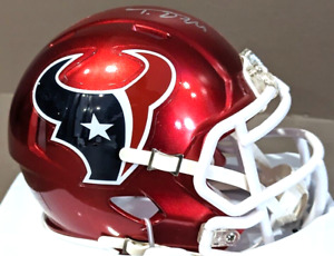 Nathaniel Tank Dell Signed Houston Texans Flash Speed Mini Helmet JSA