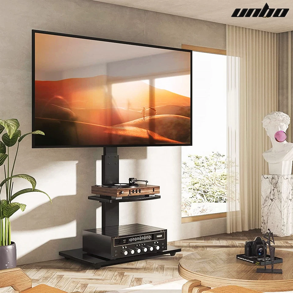 UNHO TV Ständer Rollbar TV Standfuß Höhenverstellbar mit Rollen 32-70 Zoll VESA - Bild 1 von 4