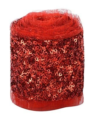 Последовательность Net кружева для платье/сари/lehenga/костюм/кепка/сумка/декор/граница/рукоделие красный - Изображение 1 из 4