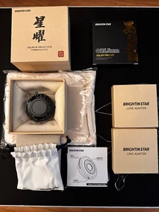 Brightin Star 28mm f/2.8 M-Mount + L & XF Adapters + UV Filter | Complete Kit - Picture 1 of 3