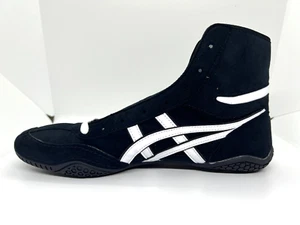 asics Boxing Wrestling Shoes Black White 1083A001 NEW EX-EO TWR900 Heel White - Picture 1 of 14