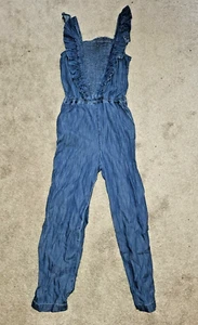 GAP Girls Denim Jeans Sleeveless Jumpsuit XL - Picture 1 of 5