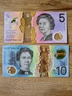 AUSTRALIA 5 DOLLARS 2016 AND 10 DOLLARS 2017 UNC POLYMER BUILDINGS PERSONALITIES