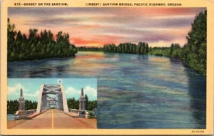 Postcard Multiview Santiam Bridge, Pacific Highway, Oregon - Picture 1 of 2