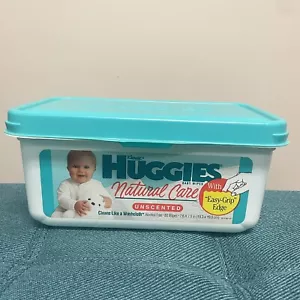 Contenitore plastica salviette bambino Huggies vintage 1990 rosso coperchio in rilievo oggetto vuoto - Foto 1 di 4