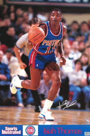 ISIAH THOMAS Detroit Pistons 1990 Marketcom Sports Illustrated SI 23x35 POSTER Cover