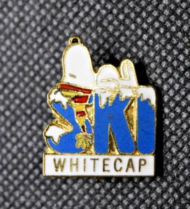 Whitecap Mountain Ski Resort Wisconsin Snoopy Ski Pin - Picture 1 of 3