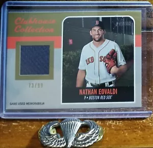 Nathan Eovaldi 2019 Topps Heritage High Number Clubhouse Collection reliquia #73/99 - Foto 1 di 3