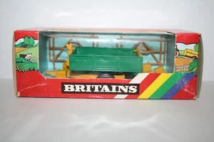 VINTAGE 1986 BRITIANS TIPPING TRAILER-1/32-NICE-GREEN-BOX-MADE IN ENGLAND - Picture 1 of 3