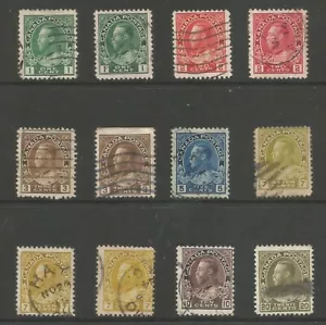 Kanada SG196-212 GV 1911-22 bis 20c plus Farbtöne gebraucht Katze £75 - Bild 1 von 1