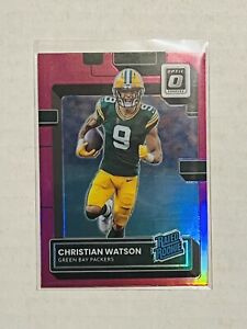 CHRISTIAN WATSON 2022 Donruss Optic Rated RC Pink Prizm #219 Packers
