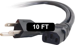 10FT Replacement AC Power Cord - Power Cable for TV, Computer, Monitor, Applianc - Picture 1 of 12