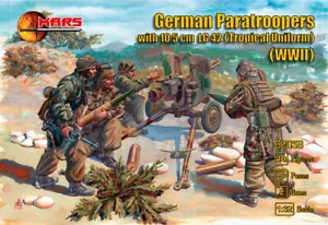 Figuras de Marte 32038 - 1/32 tripulación de paracaidistas alemanes y pistola LG-43 (uniforme tropical) - Imagen 1 de 12