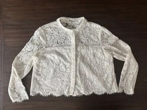 Whistles White Lace Blouse Women’s US 10  - Picture 1 of 9