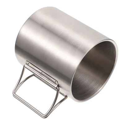  Wasserbecher Faltbar Kaffeetasse Edelstahl Metallbecher Edelstahlschüssel - Bild 1 von 4