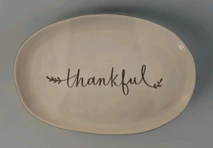 Dash of That Thankful Ceramic Thanksgiving Platter 16” X 13” New - Picture 1 of 2