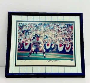 Mickey Mantle Neil Leifer Dual Signed Framed Limited Edition Print /500 UDA LOA - Picture 1 of 4