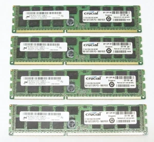 Micron 32GB(4x8GB) PC3L-10600R 1333MHz DDR3 Server Memory MT36KSF1G72PZ-1G4M1HF - Picture 1 of 3