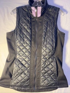 Athleta Rock Springs Steppweste Damen Gr. Large schwarz reflektierend durchgehender Reißverschluss wattiert! - Bild 1 von 5