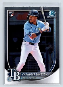 Chandler Simpson 2025 Bowman Chrome #18 Tampa Bay Rays RC 3-16 - Picture 1 of 2