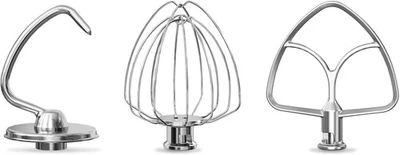 Stainless Steel Kitchen Aid Stand Mixer Attachments 3-Piece K45WW K45DH K45B - Image 1 of 4