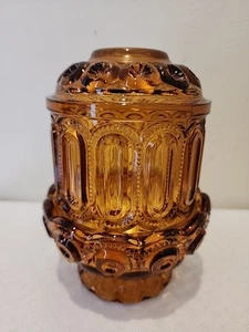 Lampada fata vintage LE Smith luna e stella vetro ambrato - Foto 1 di 8
