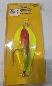 Tony Maja #1 Peanut Bunker Spoon Chartreuse Stainless Steel 8oz Trolling Spoon - Picture 1 of 8