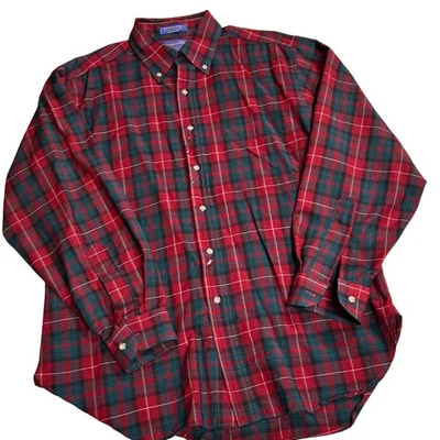 Pendleton Sir Pendleton Tartan Button Down Shirt Men Large Worsted Wool - Image 1 of 4