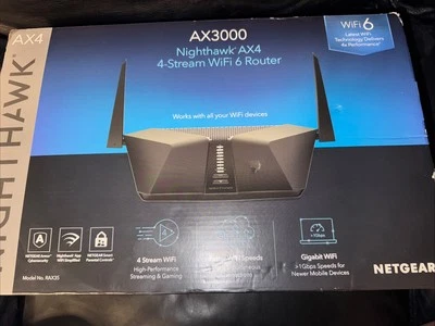 NETGEAR Nighthawk AX2400 4K UHD Dual-Band Wi-Fi 6 Router New Sealed - Image 1 of 4