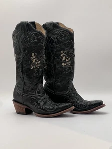 Corral Damen Laser Cut Leder BRAUN Einlage Westernstiefel Größe 5 M - Bild 1 von 17