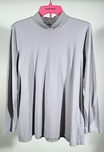 Logo by Lori Goldstein the mock Gray t-Shirt Cotton Modal Sz Medium A343822 - Picture 1 of 11