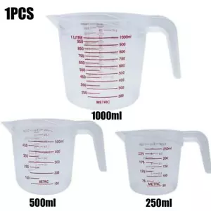 Clear Plastic Measuring Cup Jug pour Spout Kitchen Tool Supplies New NICE~ - Picture 1 of 12